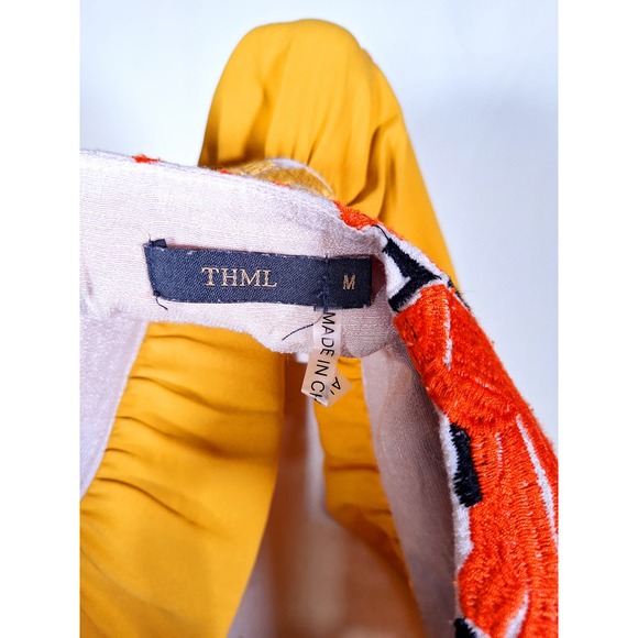 THML Women's Blouse Embroidered Size Medium - Picture 8 of 9